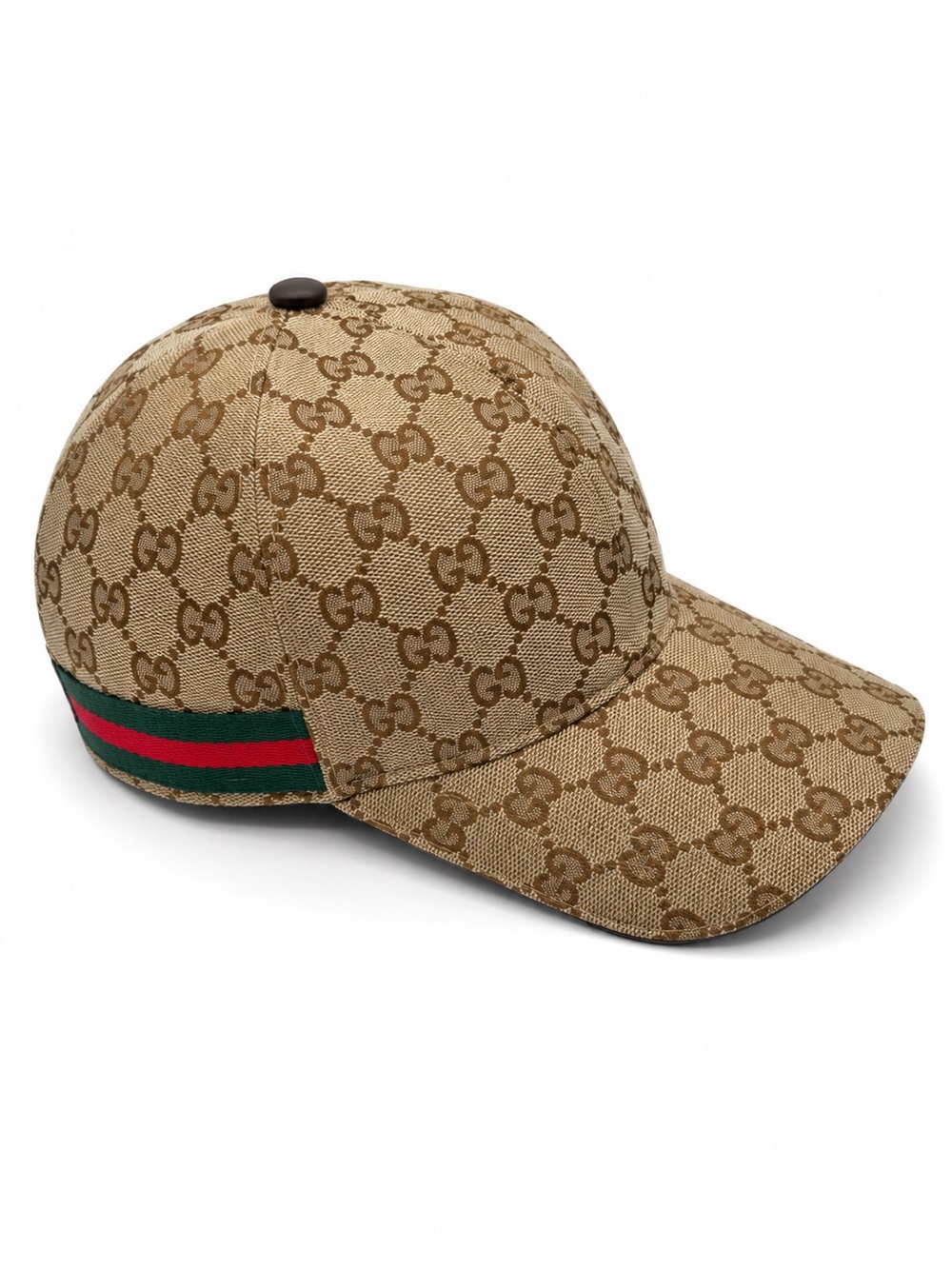 Gucci Original GG Canvas Baseball Hat With Web Beige Pre-Owned Excellent - Picture 2 of 3